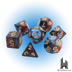 Poly RPG Set - Red and Blue Marble